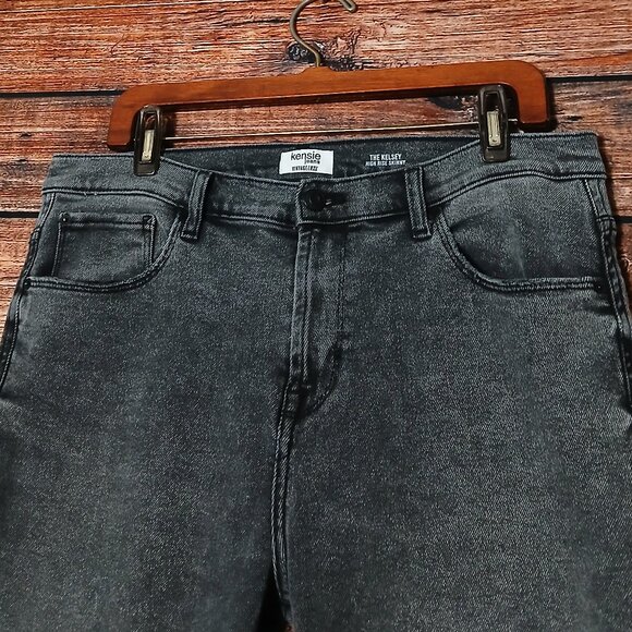 Kensie Jeans Size 14 Luxe Vintage Kelsey High Rise Skinny Gray - Picture 4 of 10